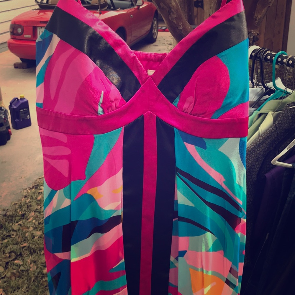 Multi colored cocktail dress